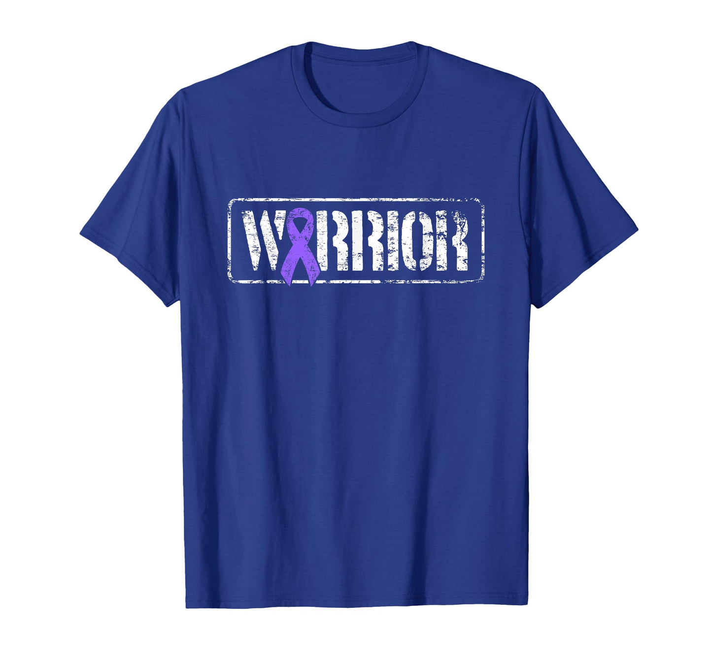 Hodgkins Lymphoma Warrior - Purple Military Style Ribbon T-Shirt