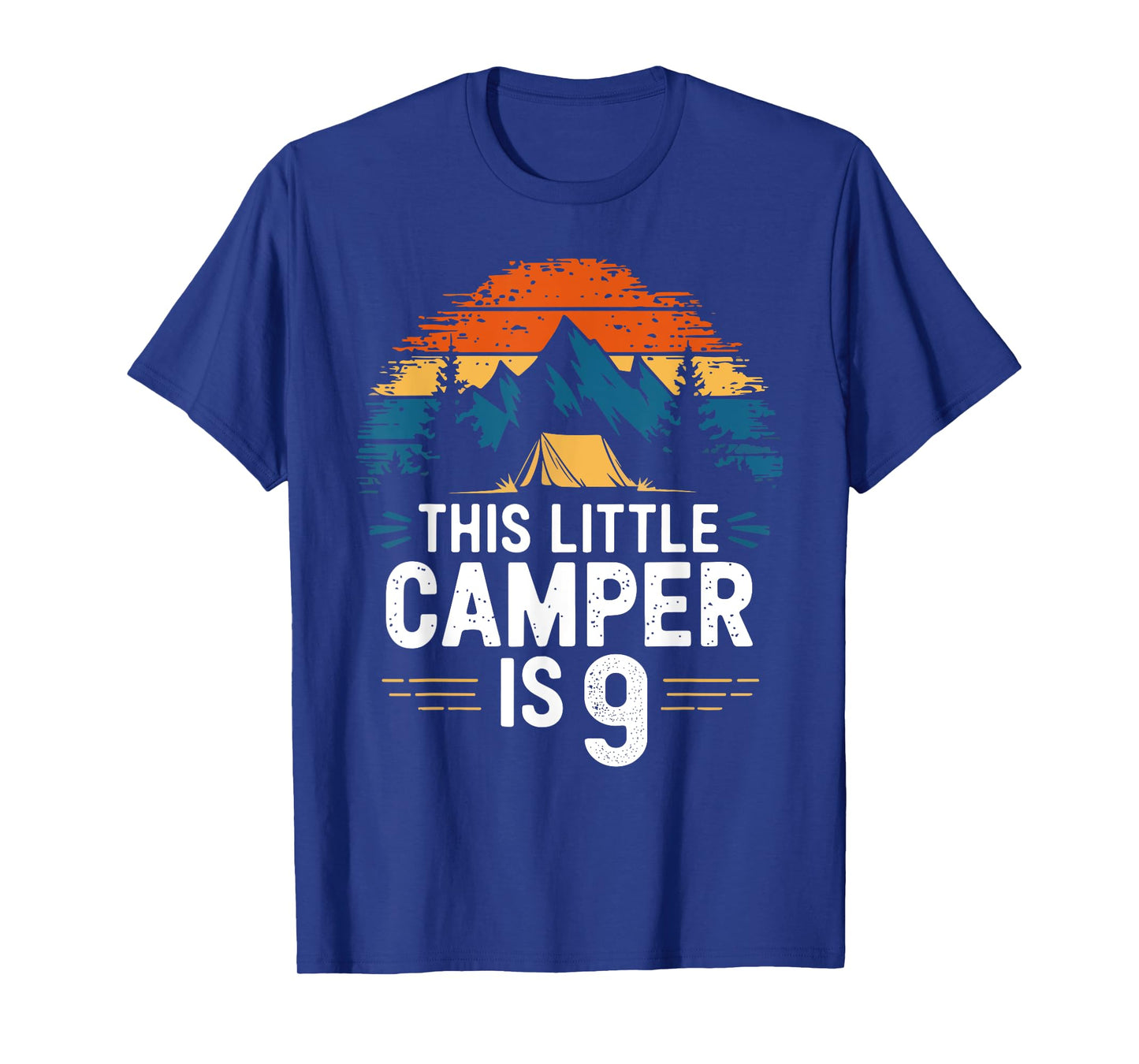9th Birthday Camping Shirt for 9 Year Old Kids Camping Party T-Shirt