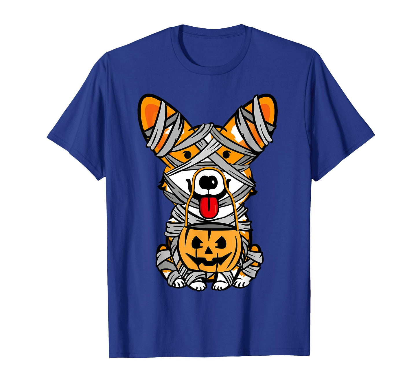 Cute Halloween Costume Welsh Corgi Mummy Dog Lover Design T-Shirt for Men Women Kids