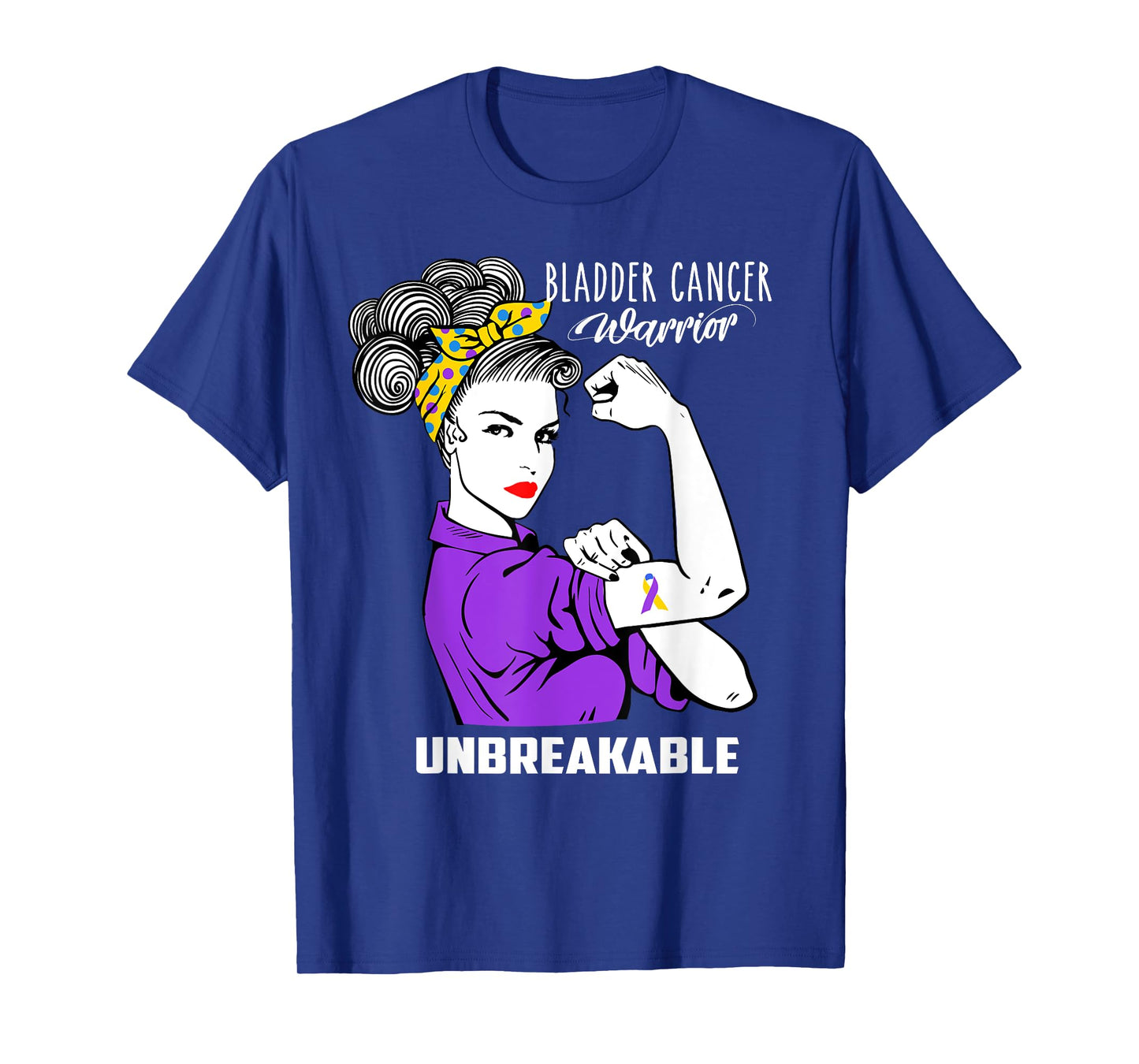 Bladder Cancer Awareness T-Shirt Unbreakable Warrior Shirt T-Shirt