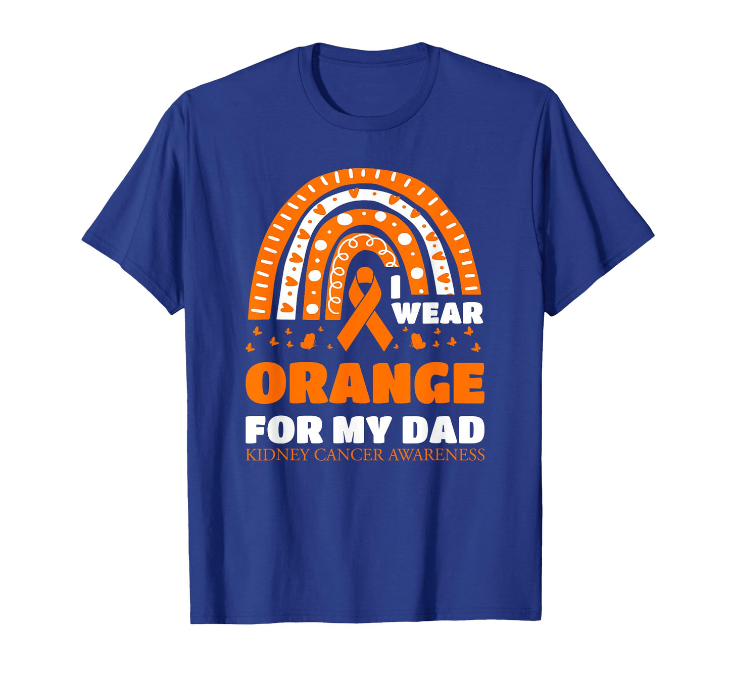 I Wear Orange For My Dad Kidney Cancer Warrior Daughter Kids T-Shirt