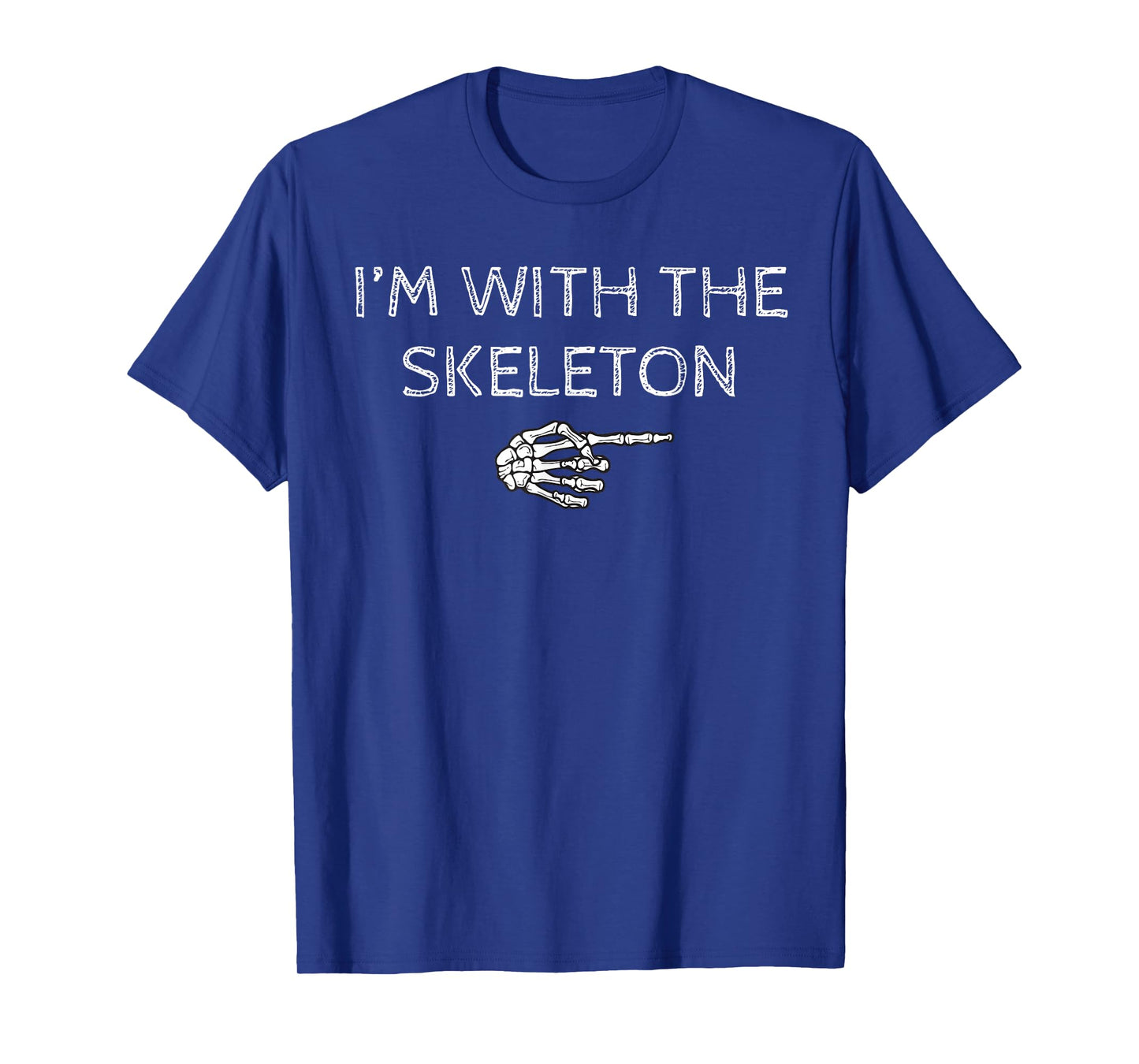 I'm with Skeleton Halloween Costume Funny Couples Matching T-Shirt