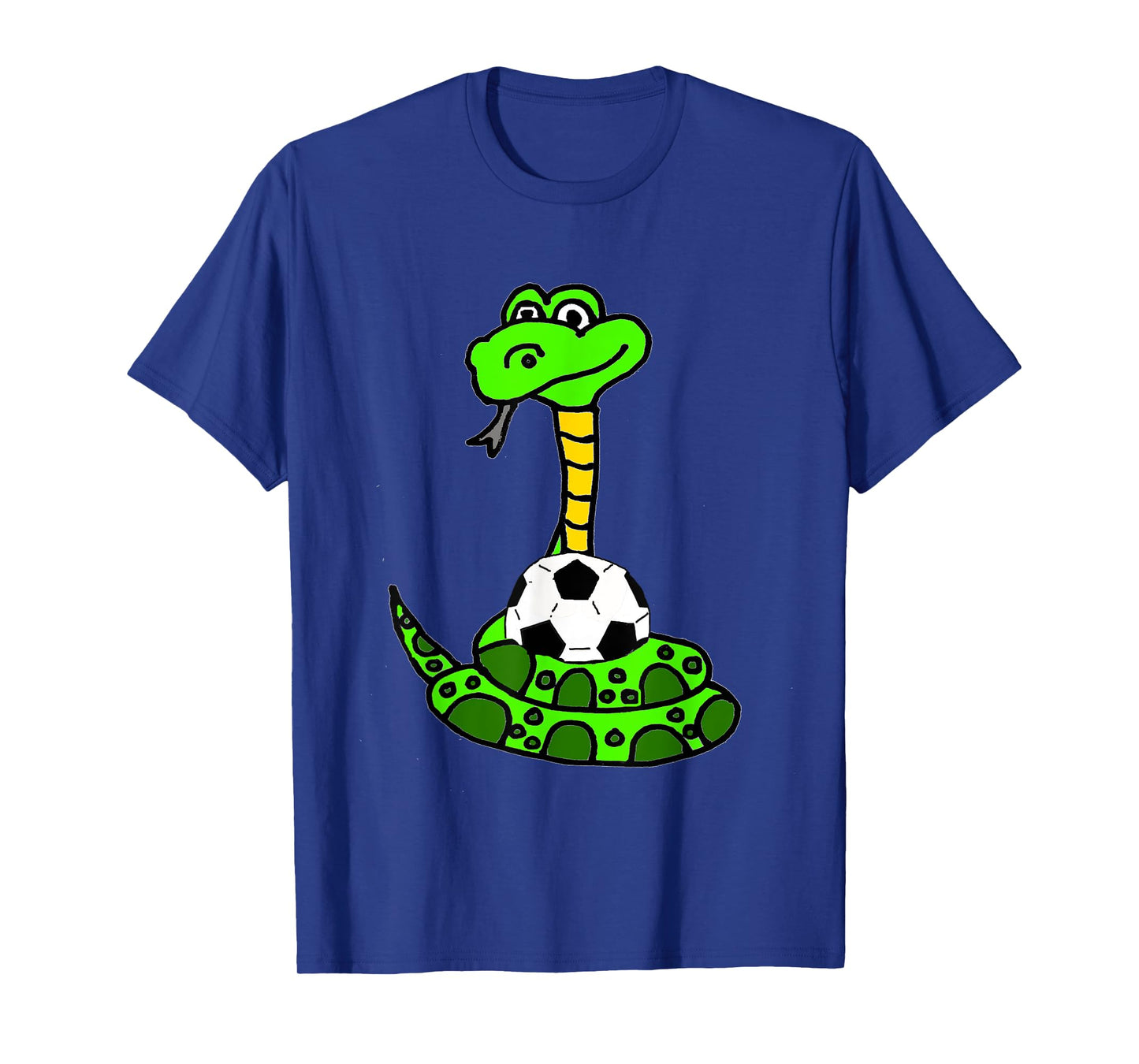 Smileteesfunnya Funny Green Python Snake and Soccer Ball T-Shirt