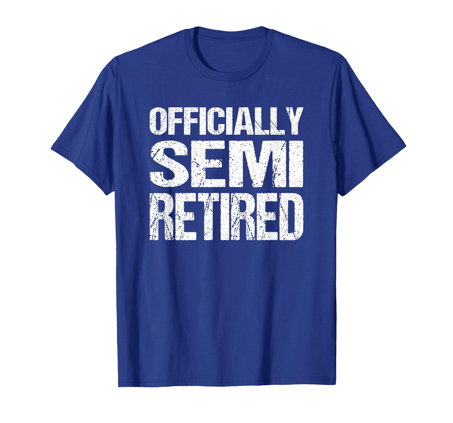 Retirement Gear Semi Retired Funny T-Shirt - Unisex, Black, Small, Short Sleeve, Classic Fit, Cotton/Polyester Blend