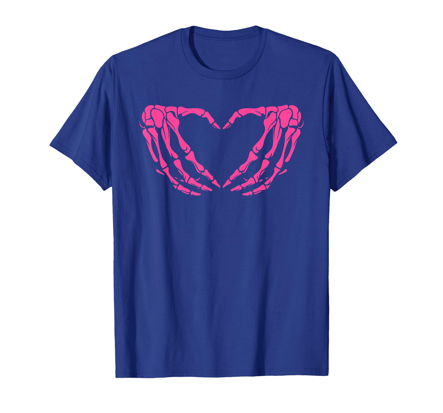 Pink Skeleton Hands Heart Breast Cancer Awareness T-Shirt