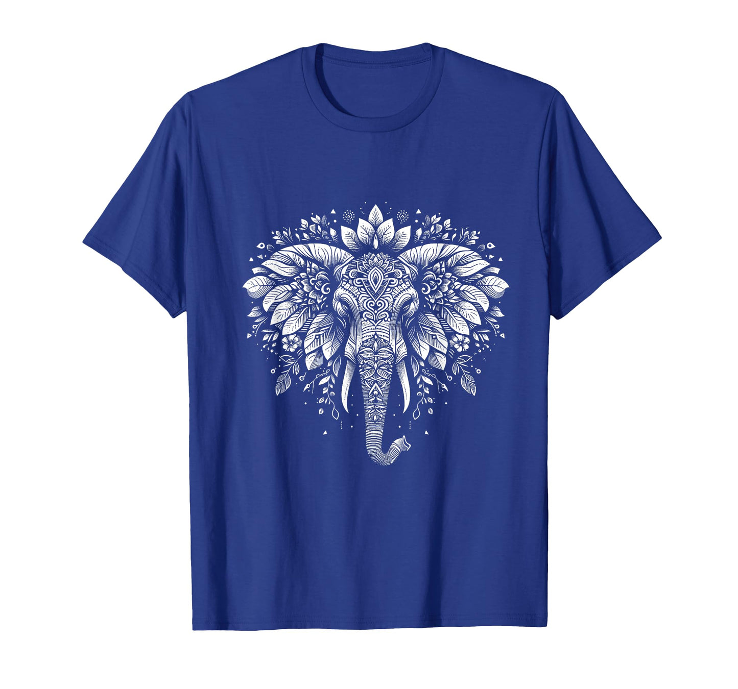 Elephant floral Mandala Cute Silhouette T-Shirt