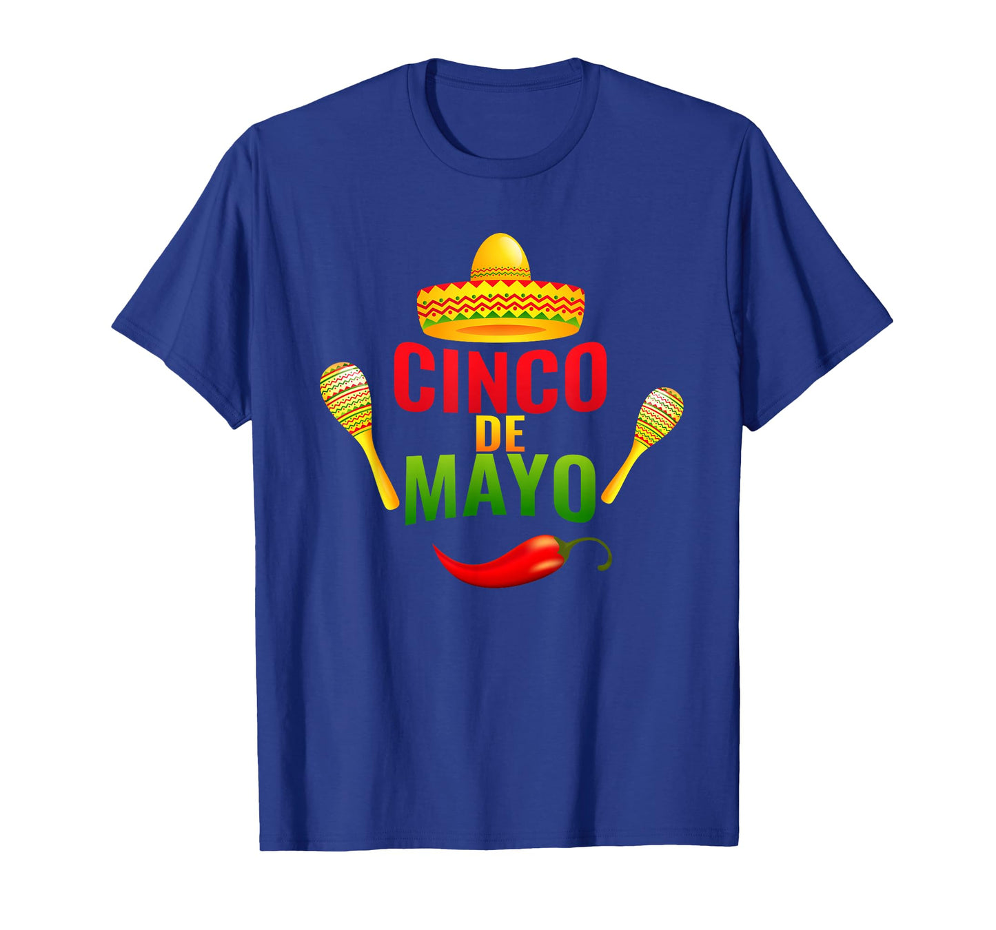 Cinco de Mayo Sombreo Chilli Mexican Party Design Outfit T-Shirt
