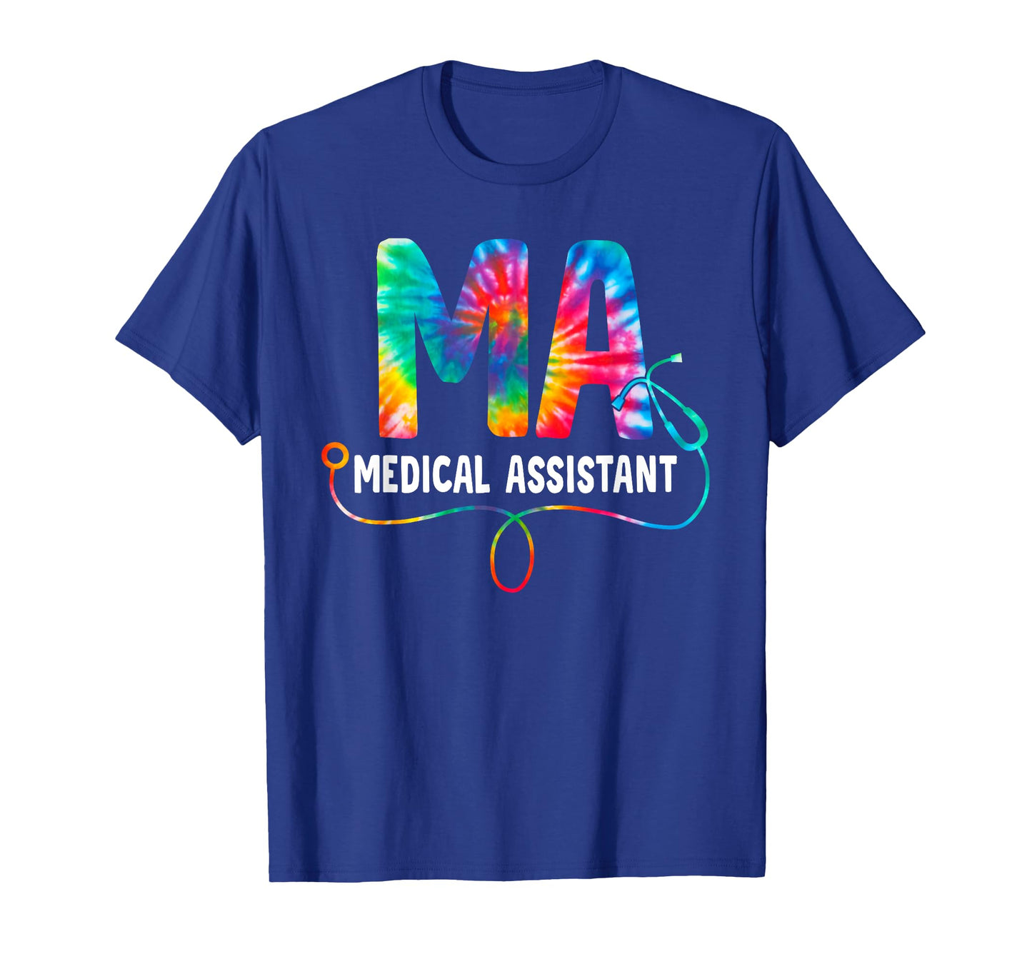 Tie Dye MA Medical Assistant Nurse Stethoscope MA T-Shirt
