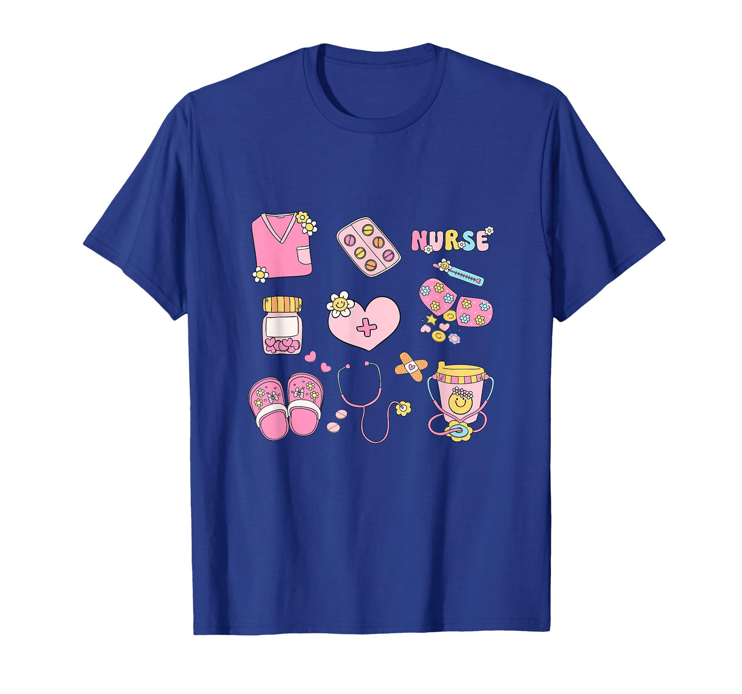 Nursing Profession Doodles Co. Nurse Doodles Women Cute Nurse Life Graphics T-Shirt