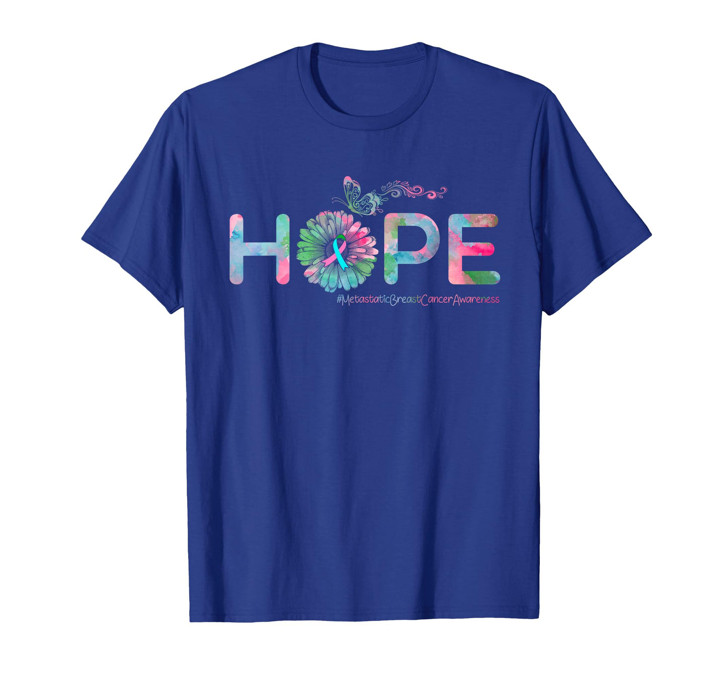 HOPE Butterfly Metastatic Breast Cancer Awareness T-Shirt