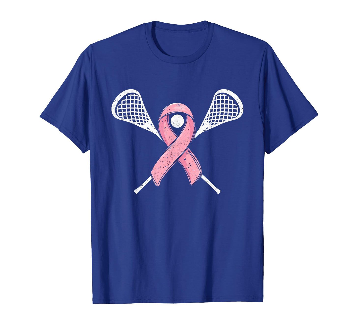 Lacrosse Pink Ribbon Breast Cancer Awareness Sport Lover T-Shirt