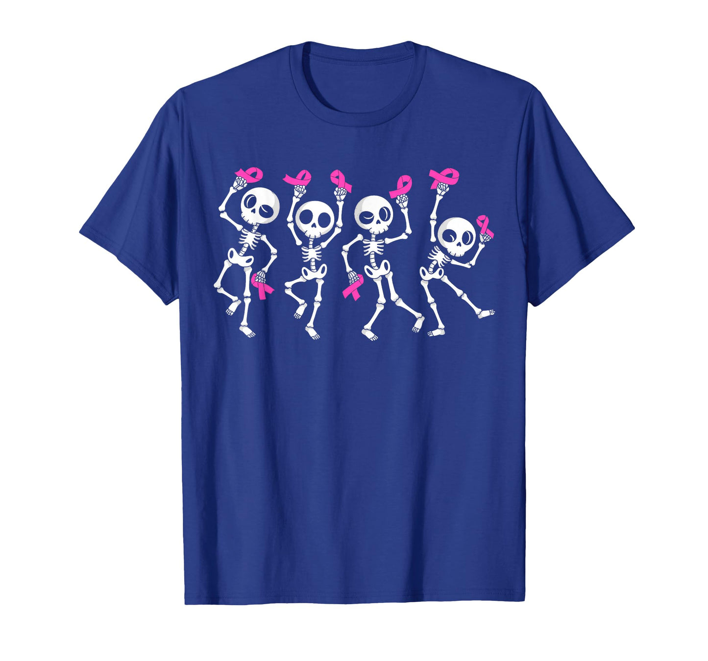 Pink Ribbon Breast Cancer Awareness Skeleton T-Shirt