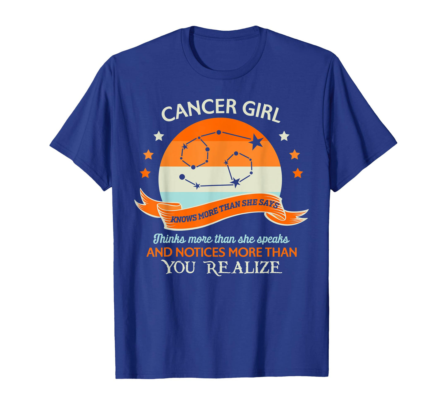 Vintage Cancer Girl knows more than she says funny T-Shirt