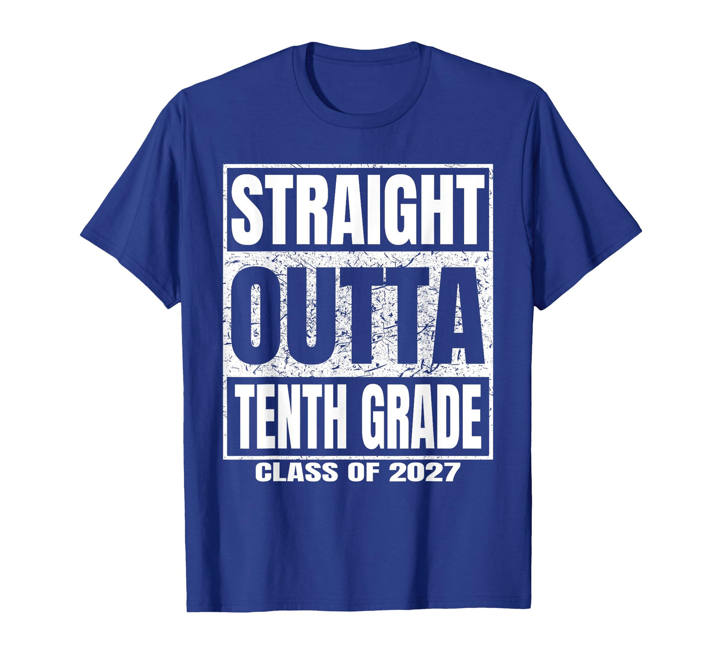 Straight Outta Tenth Grade Graduation Class 2027 10th Grade T-Shirt