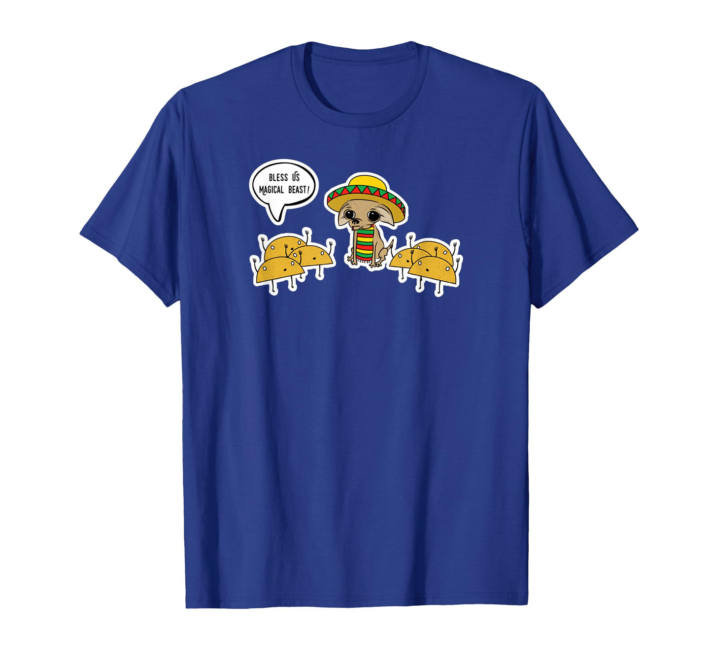 Funny Cinco De Mayo Tacos Worshipping Mexican Chihuahua T-Shirt