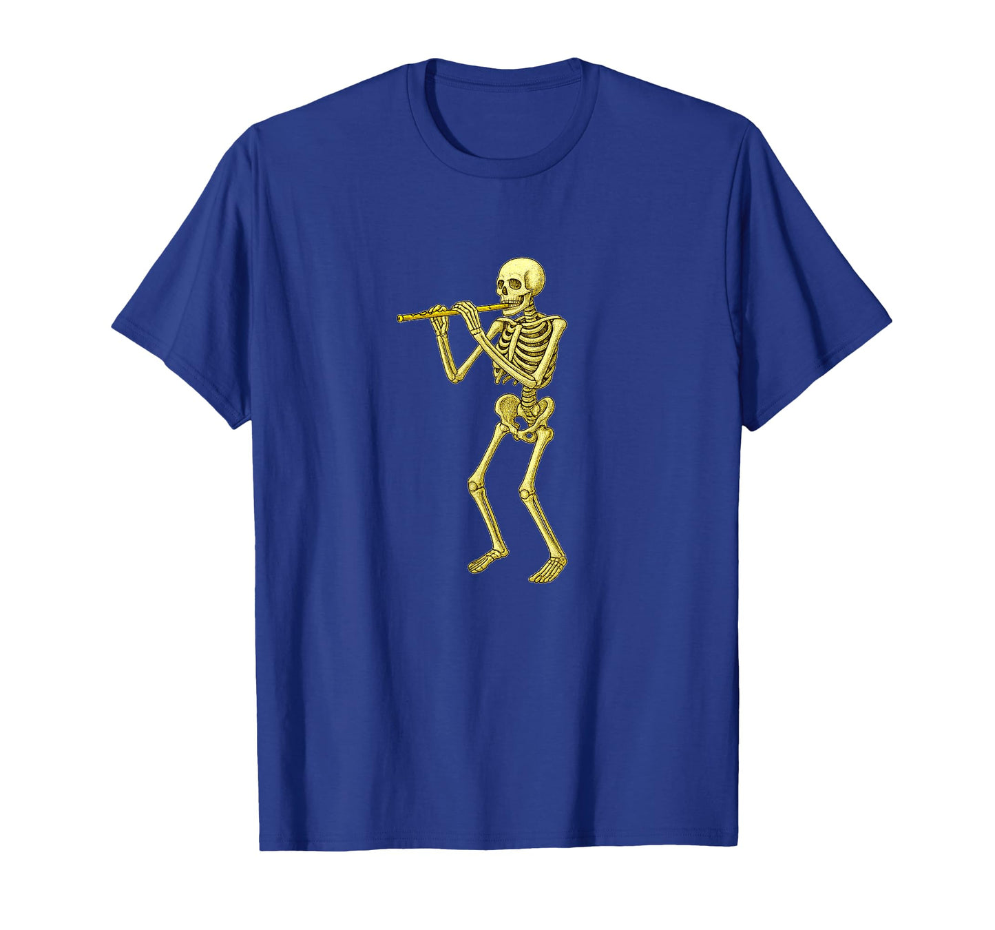 Skeleton Playing Flute - Marching Band Orchestra T-Shirt