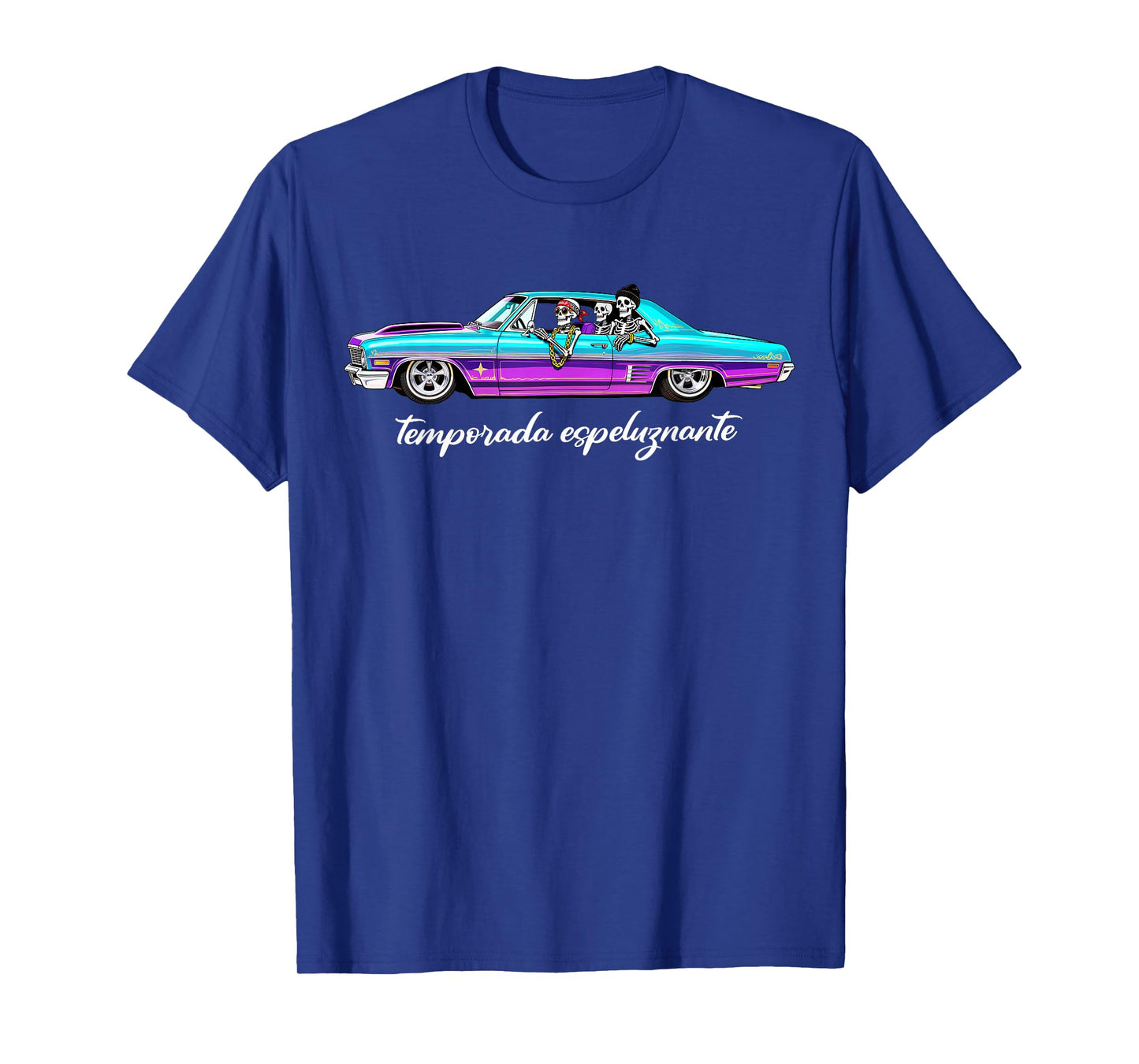 Temporada Espeluznante Spooky Season Low Rider Skeletons T-Shirt