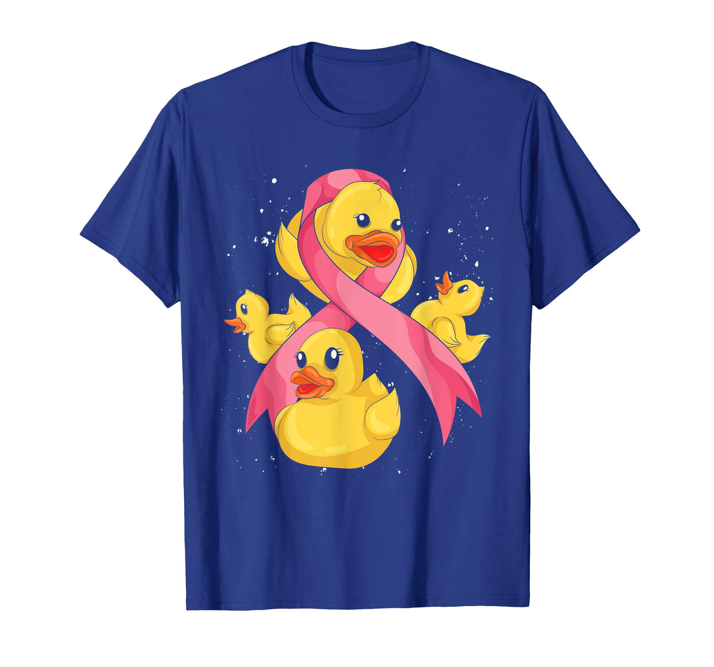 Cute Rubber Duck Duckie Pink Ribbon Breast Cancer Awareness T-Shirt
