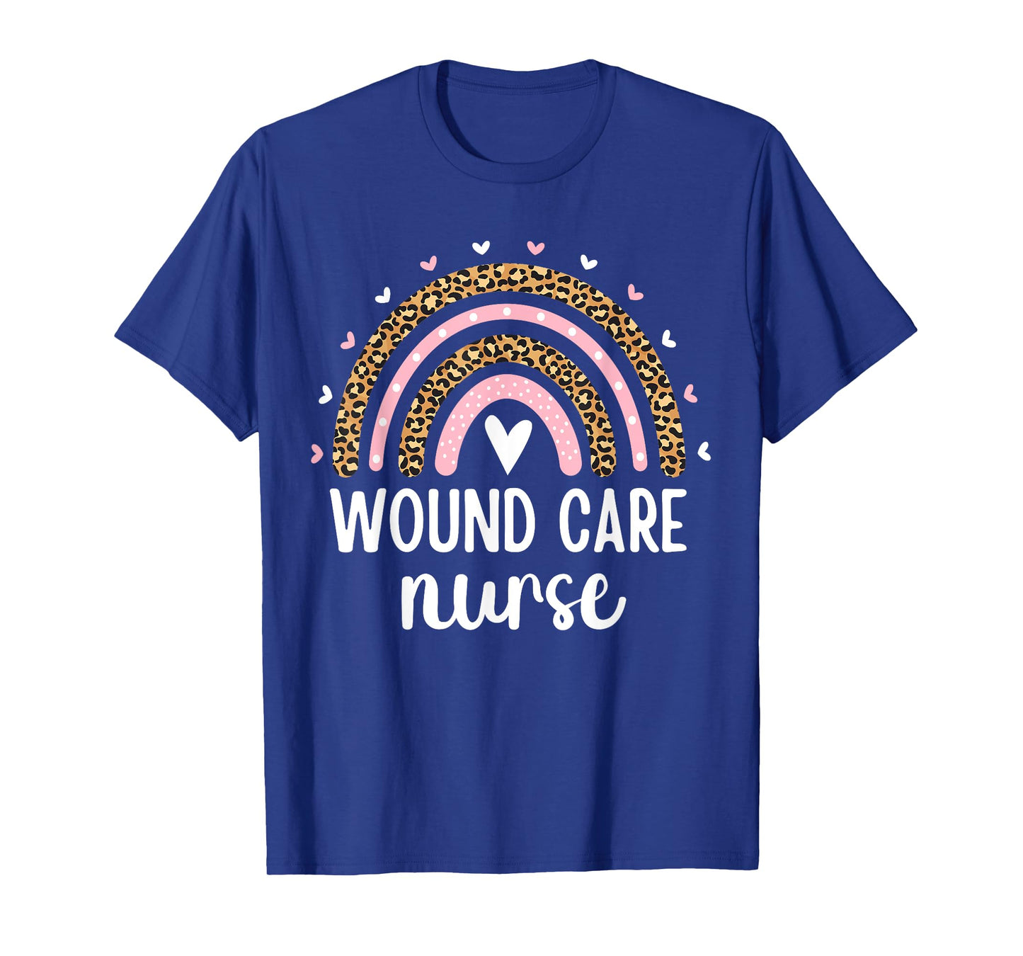 Wound Care Nurse Nursing Leopard Rainbow Wound Ostomy Nurse T-Shirt