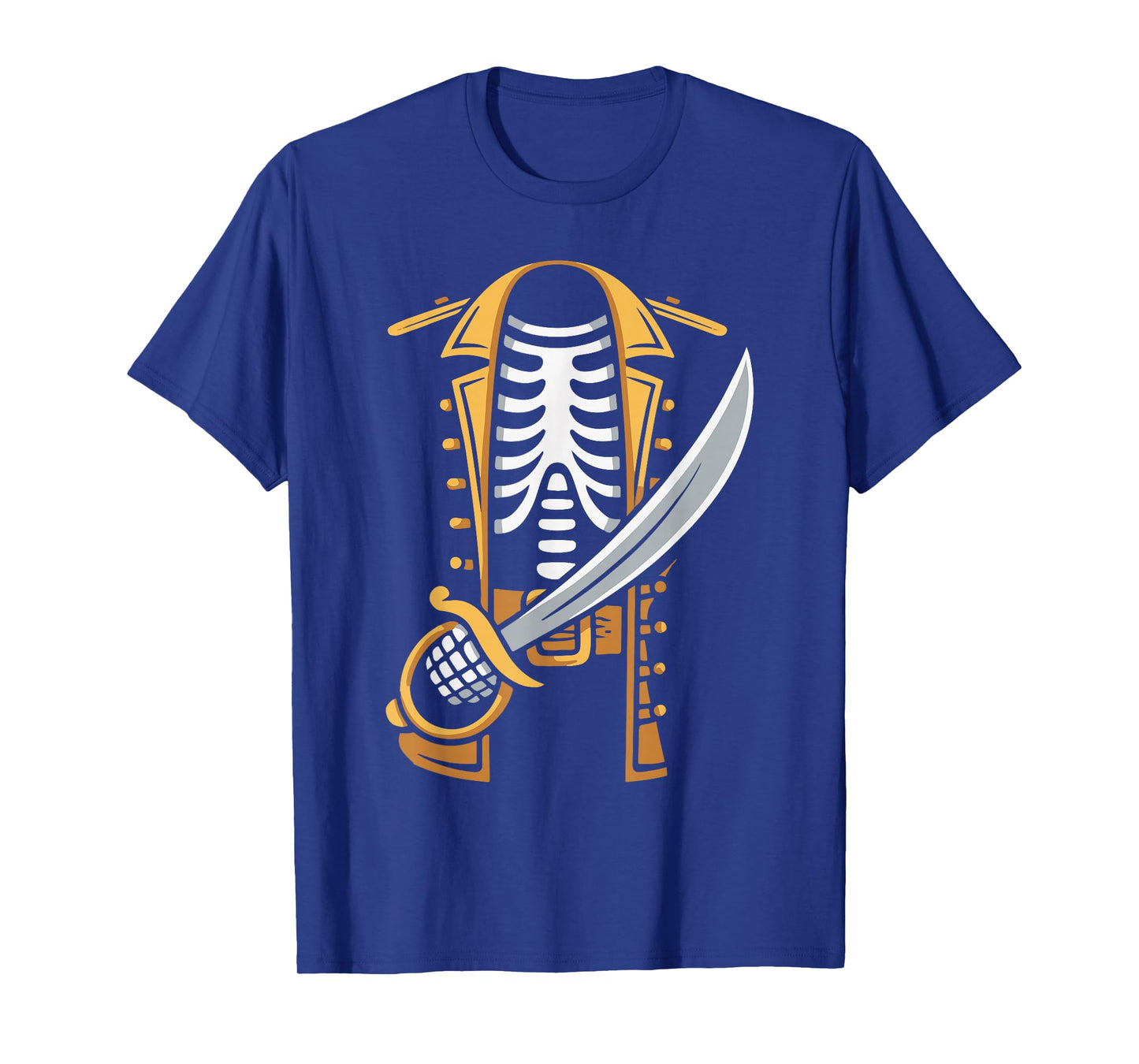 Skeleton Pirate Caribbean Cruise Costume Funny Halloween Men T-Shirt
