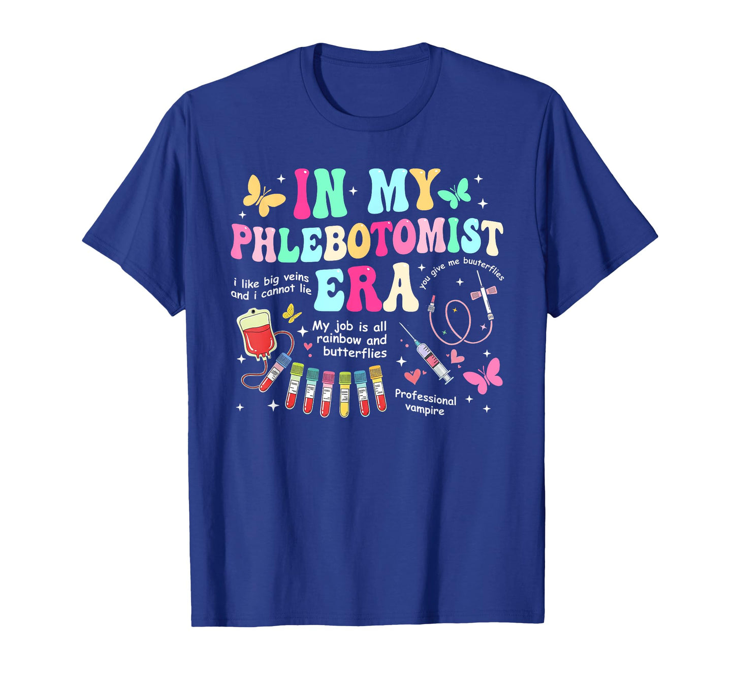 Groovy In My Phlebotomist Era Phlebotomy Tech Phleb Nurse T-Shirt