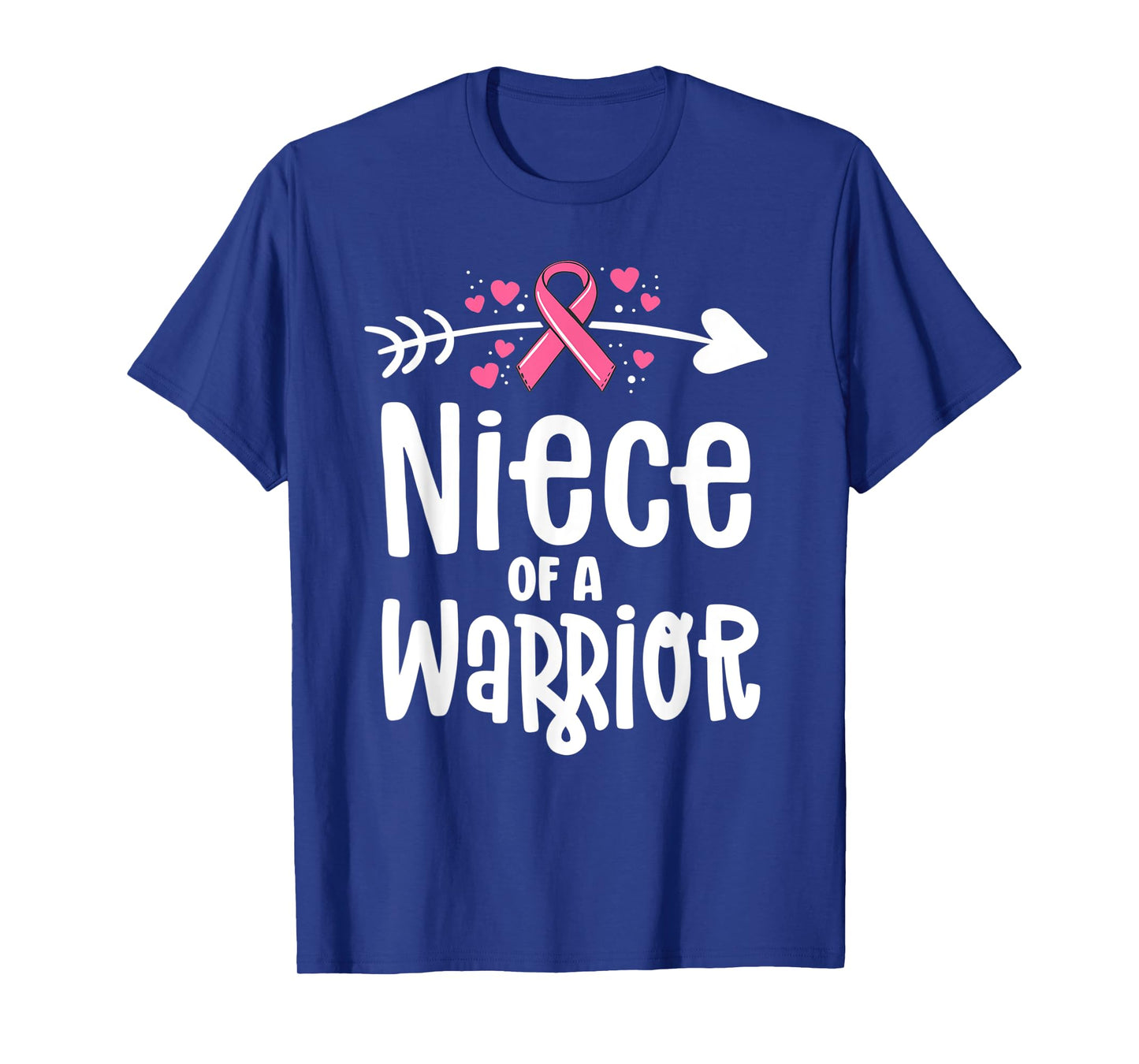 Niece Of A Warrior Family Breast Cancer Shirts Pink Ribbon T-Shirt