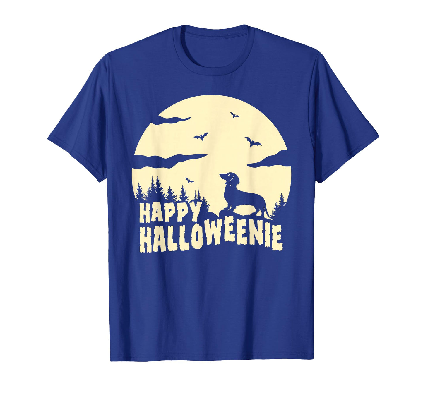 Dachshund Dog Halloween Costume Weiner Dog Moon Halloween T-Shirt