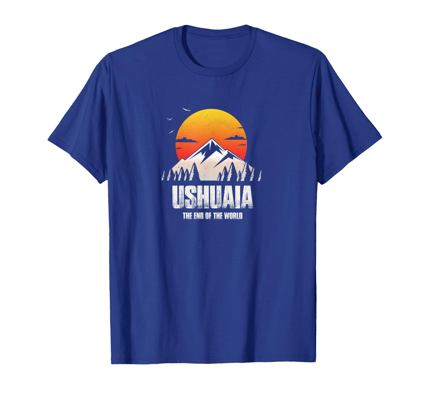Ushuaia Tees Men's Retro Ushuaia-themed T-Shirt, Black, Small