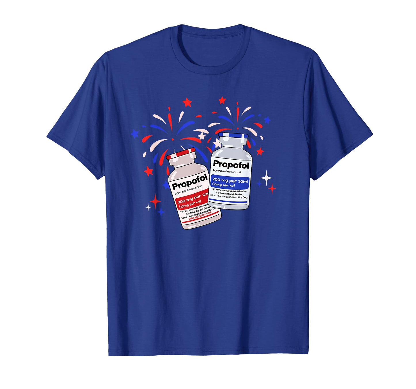 ICU Nurse 4th Of July New Year ER Nurse Gifts Poppin Bottles T-Shirt