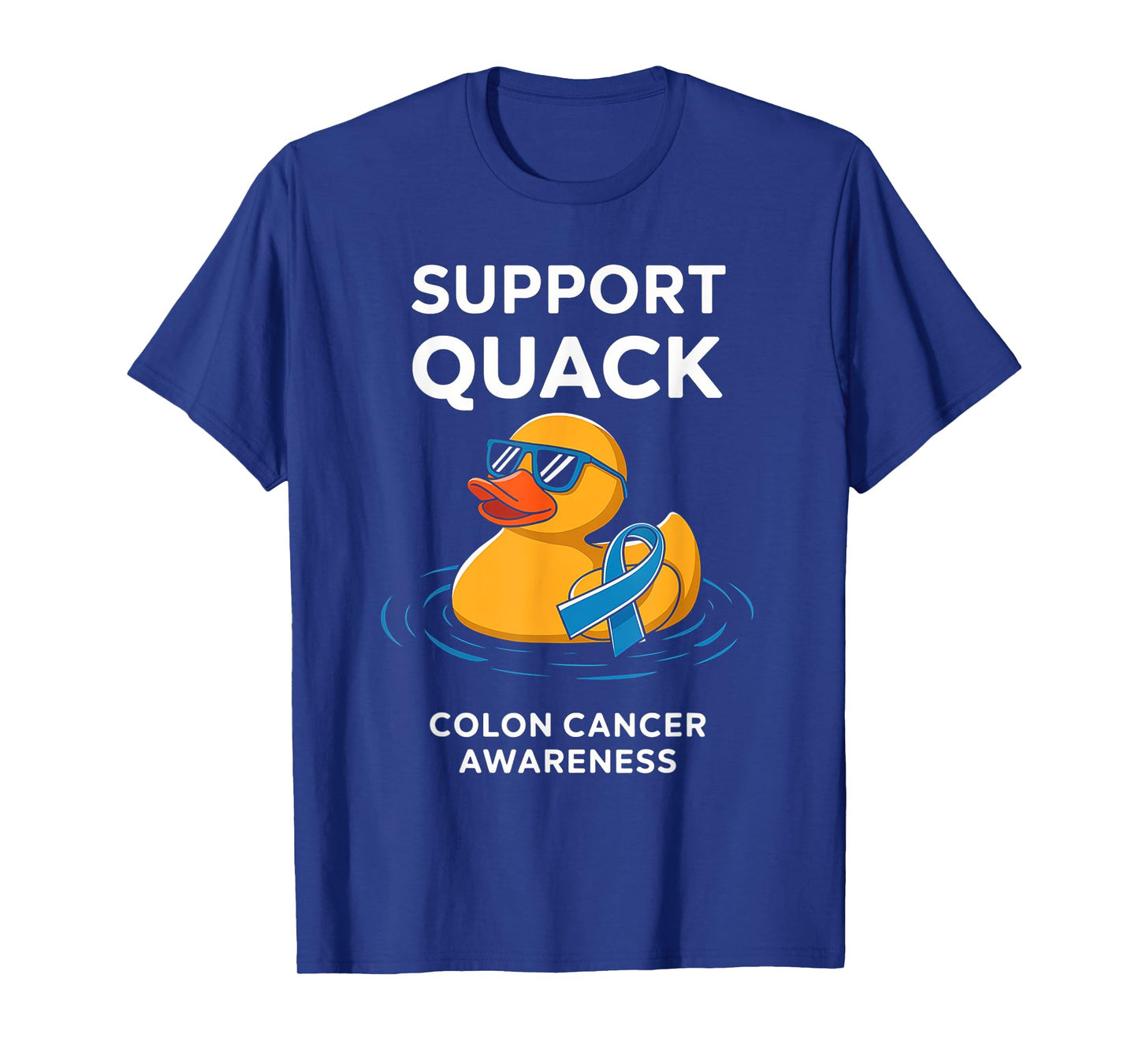 Support Squad Colon Cancer Duck T-Shirt