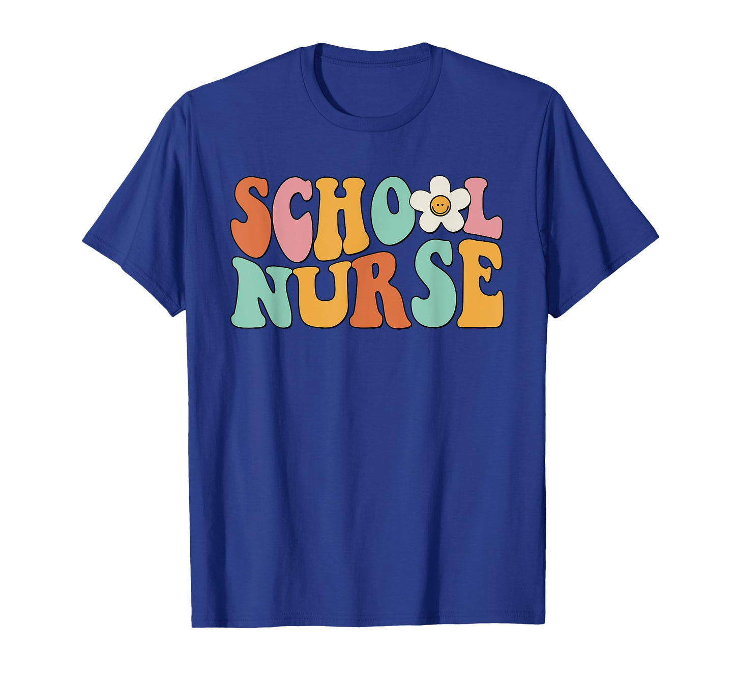 Retro Groovy School Nurse Appreciation Nursing Nurse Day T-Shirt