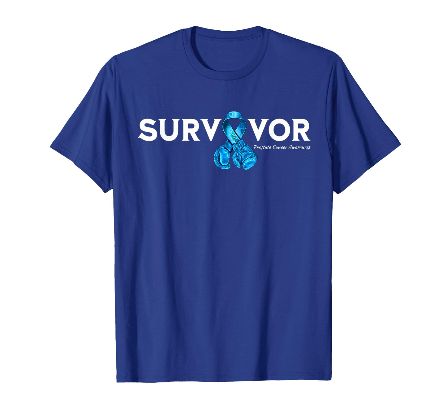 Family Prostate Cancer Awareness Light Blue Ribbon Survivor T-Shirt
