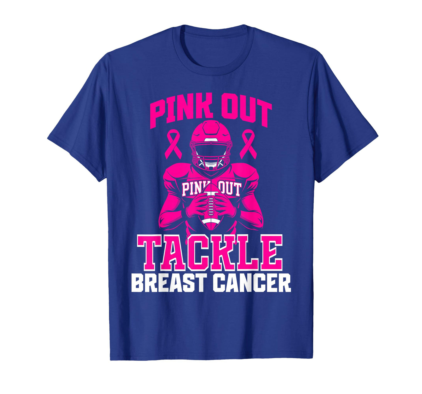 Pink Out Football Tackle Breast Cancer T-Shirt