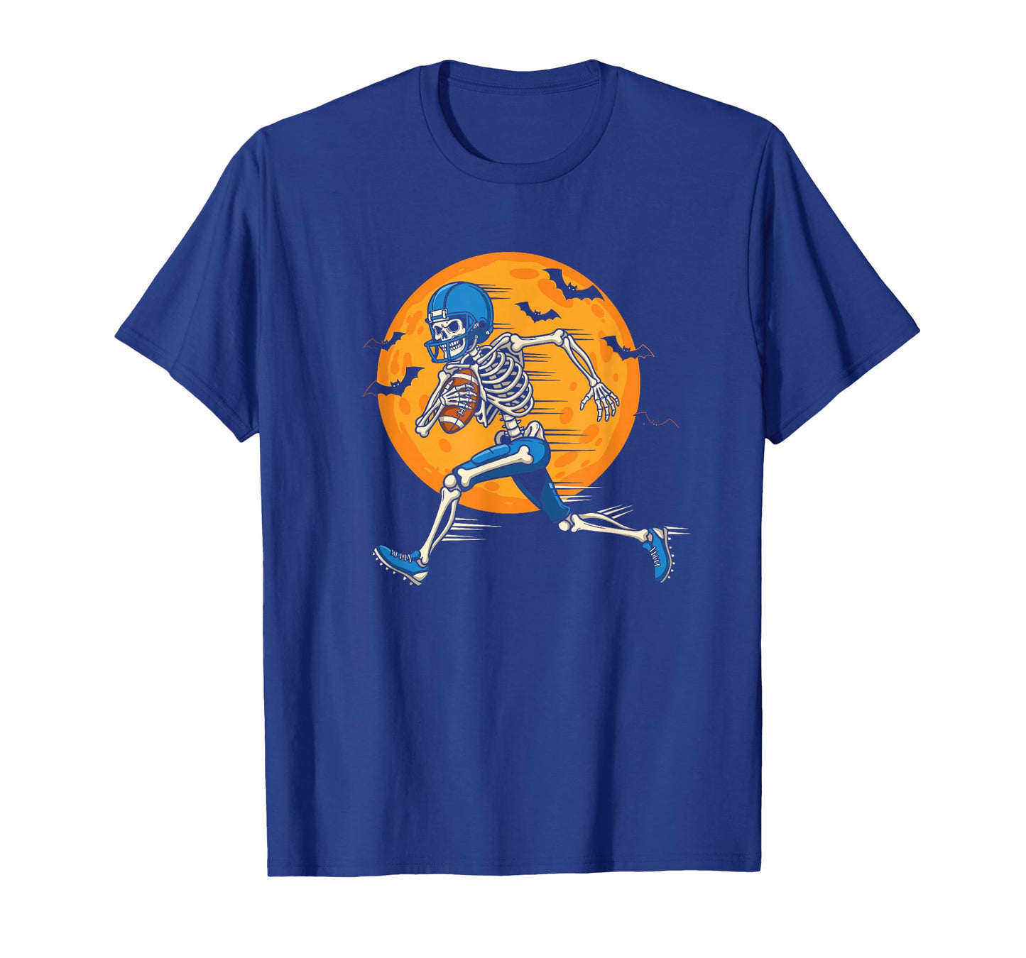 Skeleton Football Player Spooky Halloween Sports Outfit T-Shirt