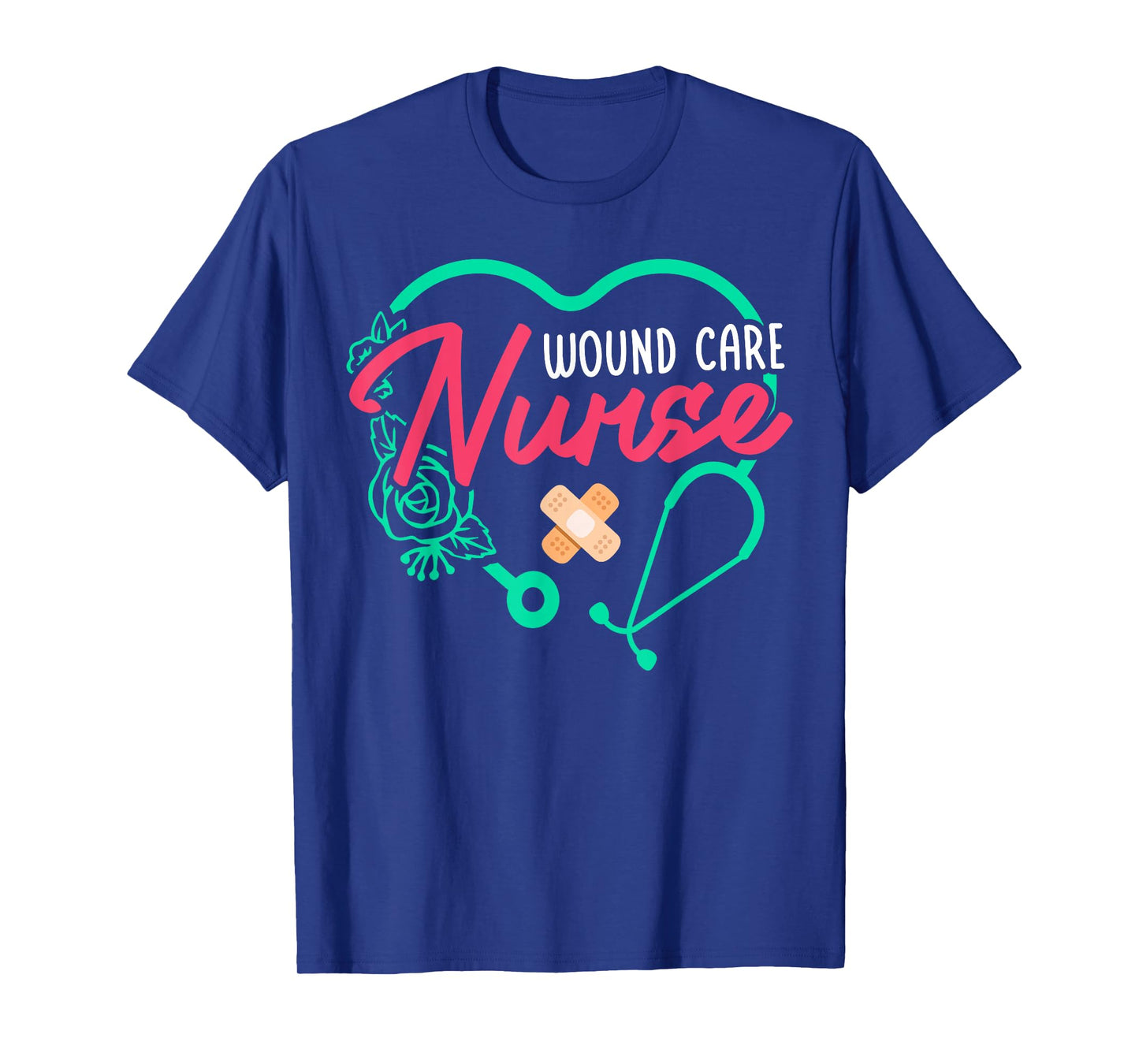 Wound Care Nurse Heart Stethoscope T-Shirt