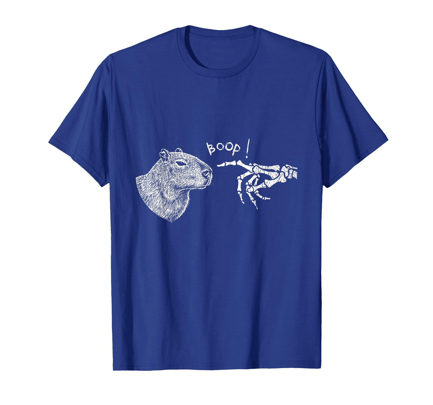 Capybara Skeleton Hand Boop Halloween Women Girls Kids T-Shirt