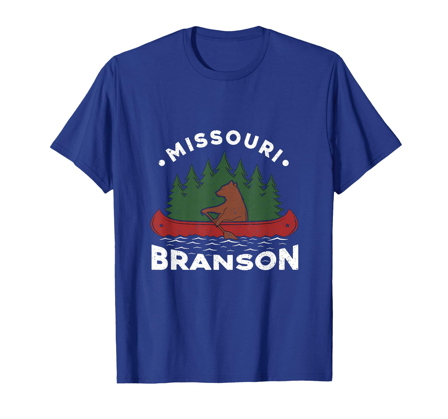 Funny Branson Missouri Bear Vintage Camping Rowing Souvenir T-Shirt