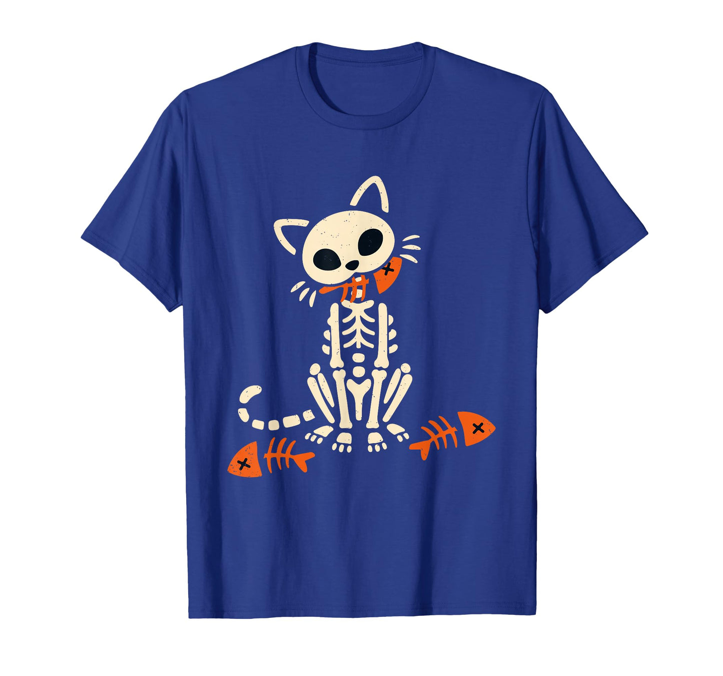 Cat Skeleton Halloween Kitten Lover Feline Spooky Season T-Shirt