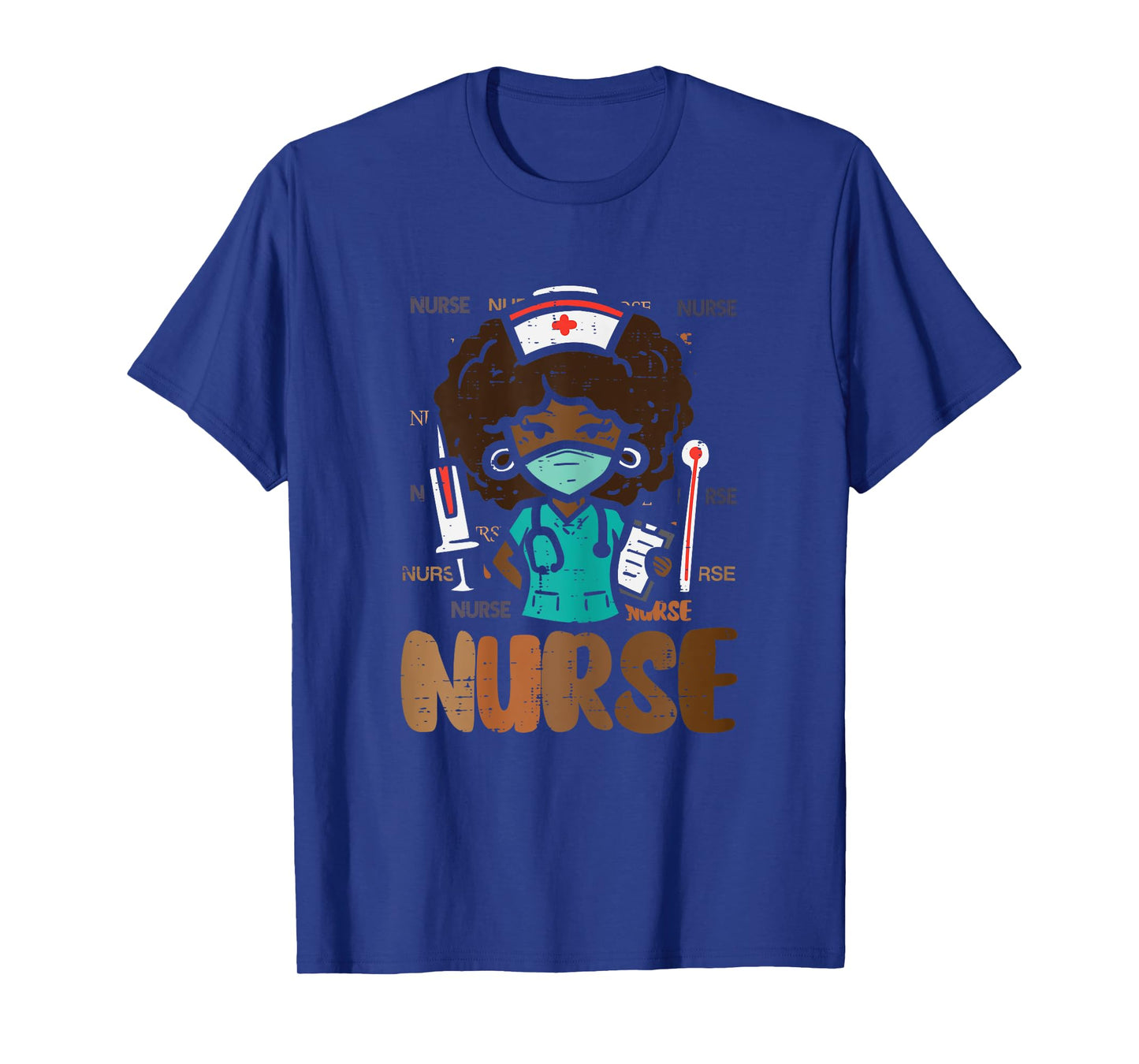 Black History Afro Nurse African Nursing Scrub Top Women T-Shirt