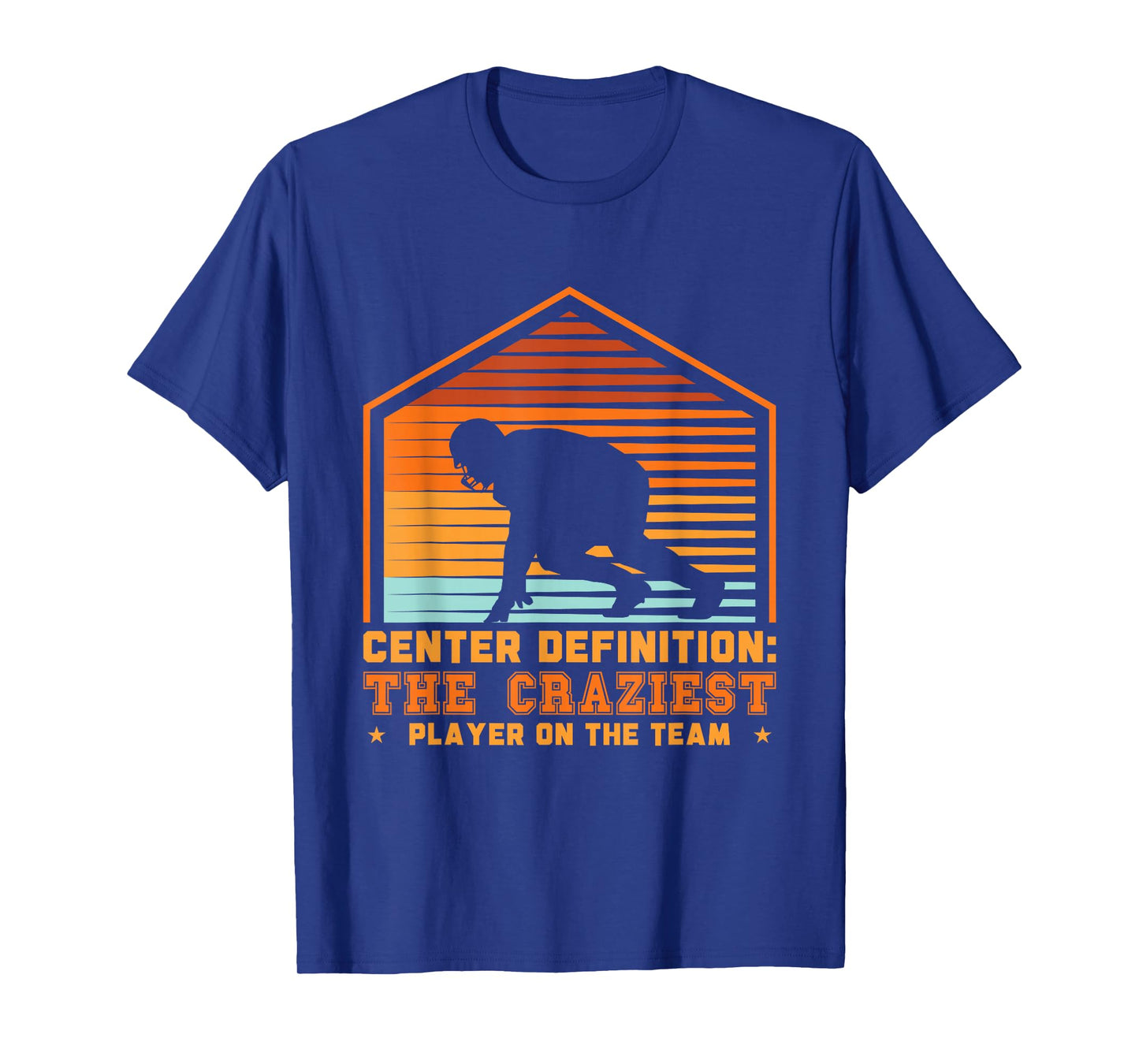 Football Center Definition Funny Lineman Retro Sports T-Shirt