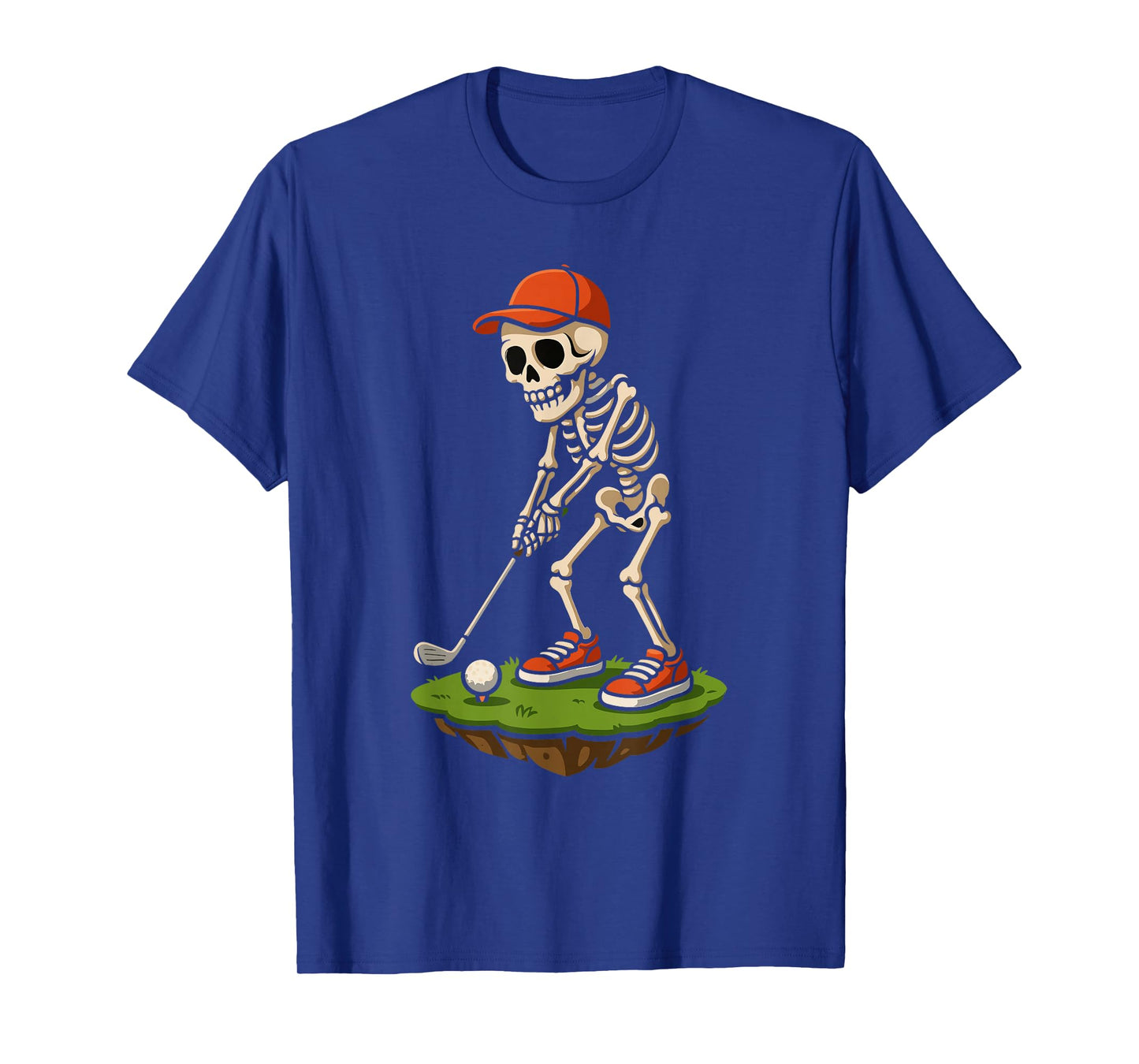 Skeleton Golf Halloween Golfer Player Golfing Sport Men Boys T-Shirt