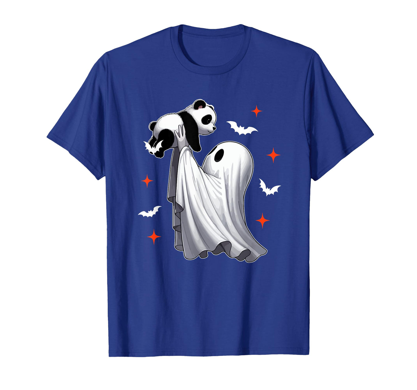 Boo Ghost Hunging Panda Halloween Animal Lover Kids Family T-Shirt