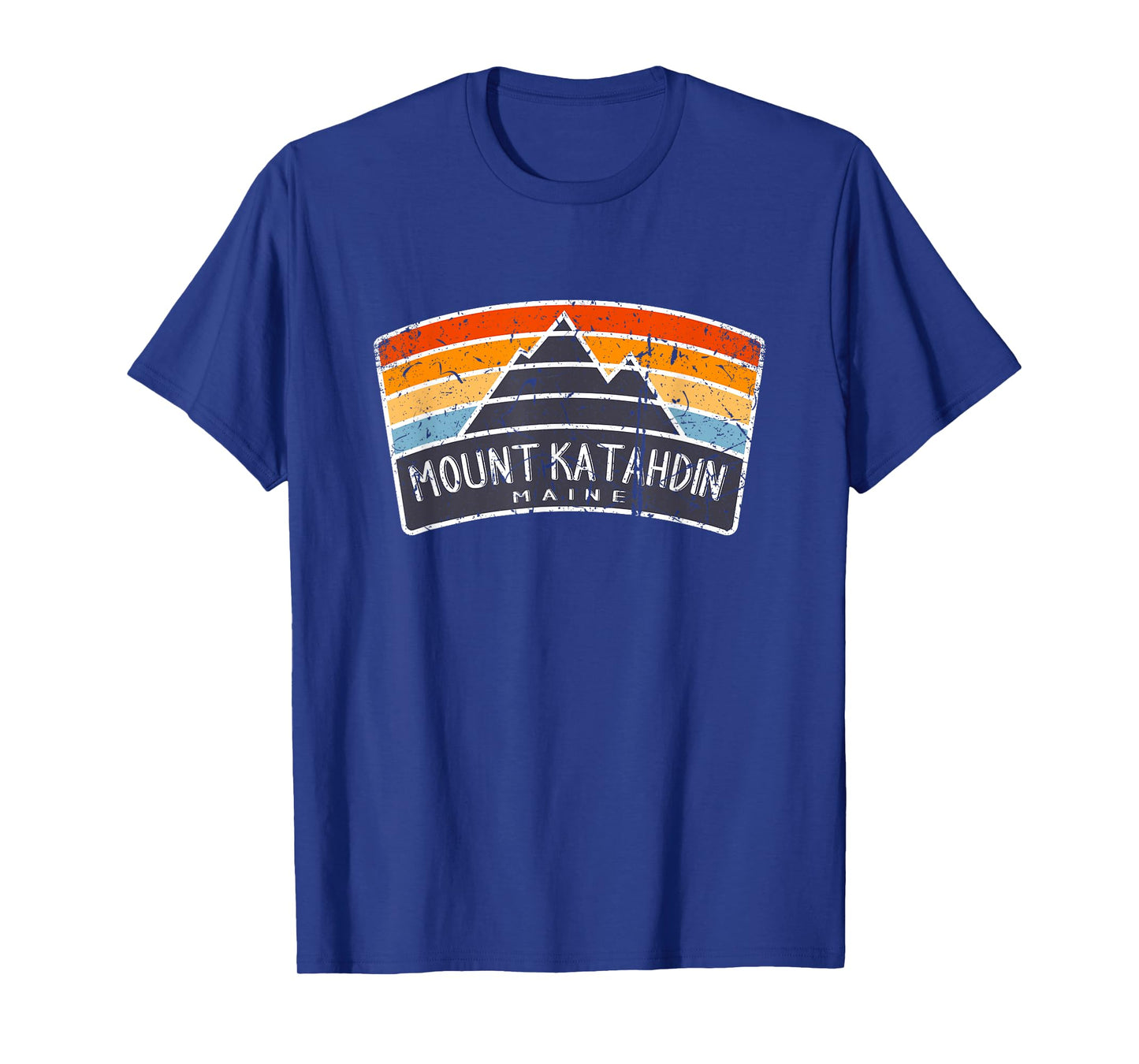 Vintage Mount Katahdin Maine Art Graphic T-Shirt