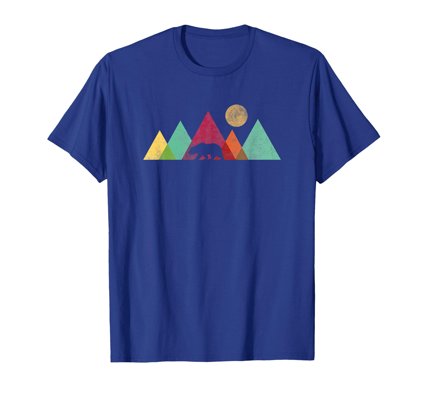 Retro Mountain Bear Wildlife Nature Vintage Forest Hiking T-Shirt