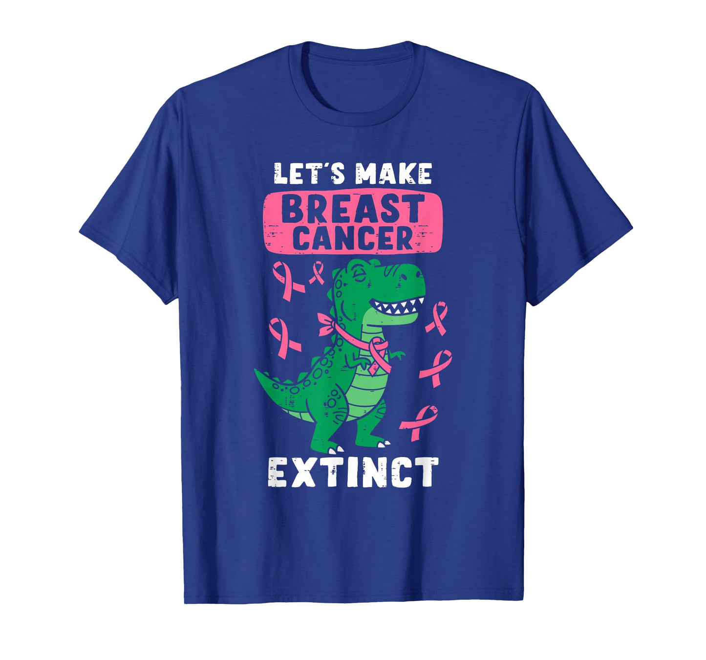 Lets Make Breast Cancer Extinct Pink Dinosaur Kids Boys T-Shirt