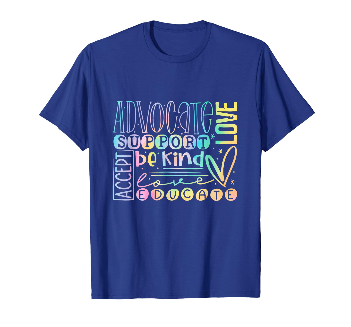 Advocate Love Support Accept Be Kind Autism Awareness Women T-Shirt