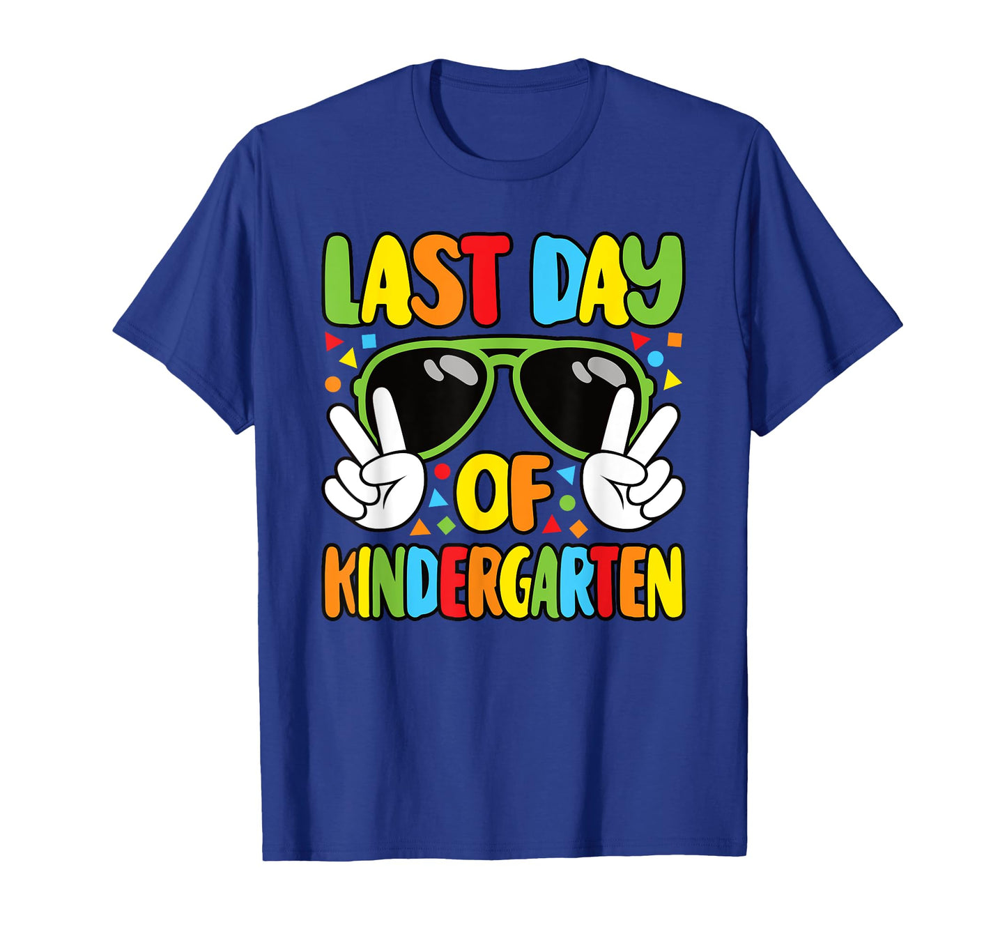 Funny Groovy Last Day Of Kindergarten Teacher Men Boys Kids T-Shirt