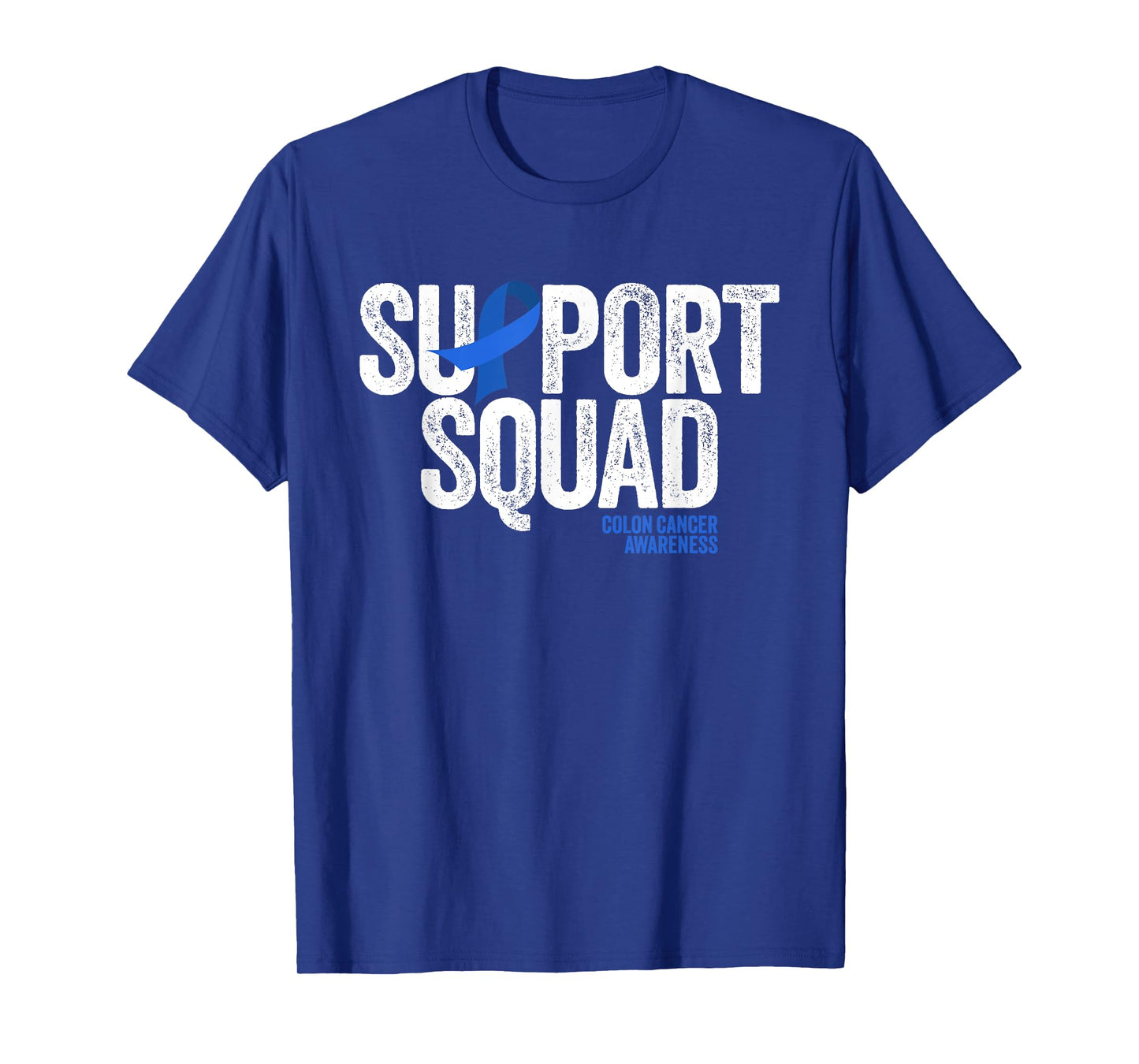 Support Squad Distressed Family Colon Cancer Awareness T-Shirt