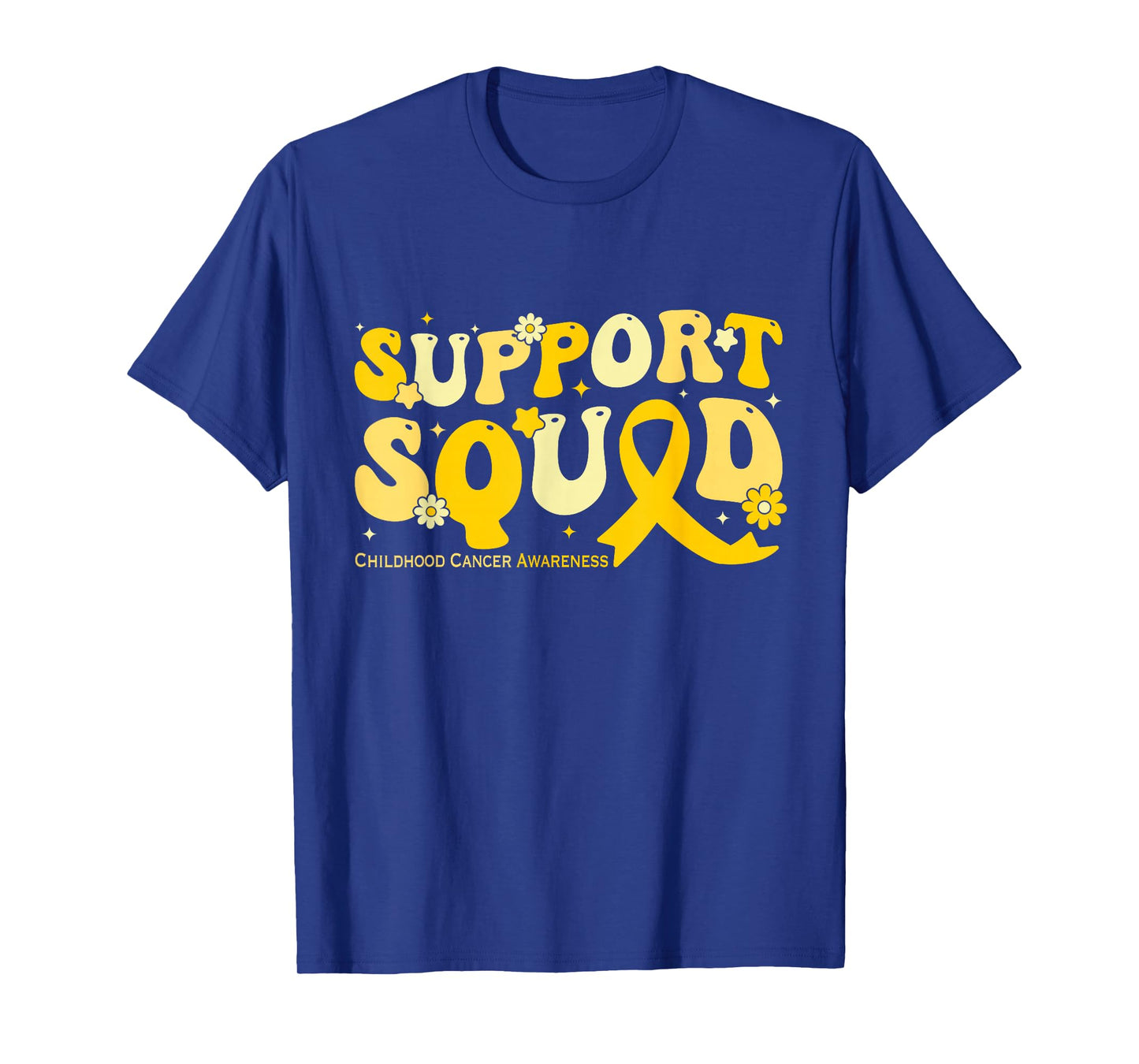 Support Squad Gold Ribbon Childhood Cancer Awareness T-Shirt