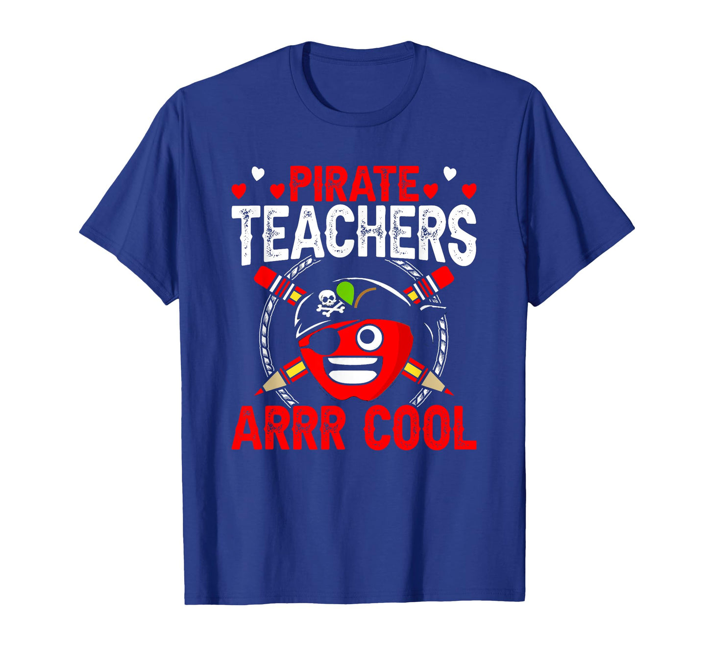 Pirate Teachers Arrr Cool Fun Teacher Pirate Apple Gift T-Shirt for Men Women